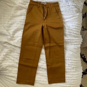 Everlane Golden Brown Straight Leg Crops Size 2